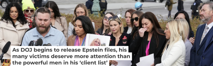 Passage of the Epstein Files Transparency Act, backed by many of Epstein’s alleged victims and family members, led the DOJ to begin releasing some of the Epstein files. AP Photo/J. Scott Applewhite